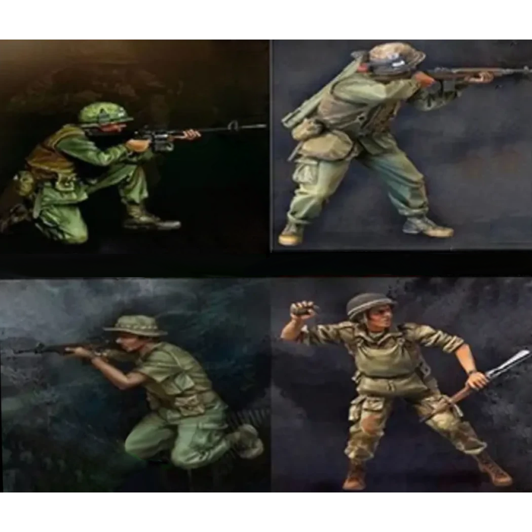 1/35 4pcs Resin Model Kit Soldiers Vietnam War Unpainted - Model-Fan-Store