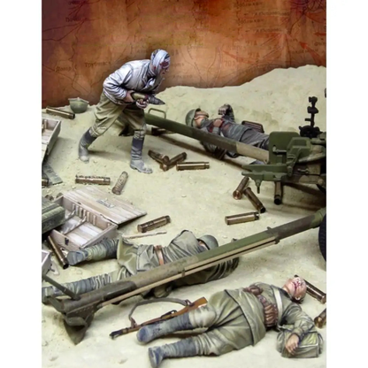 1/35 4pcs Resin Model Kit Soviet Soldiers Artillery Kursk WW2 Unpainted - Model-Fan-Store