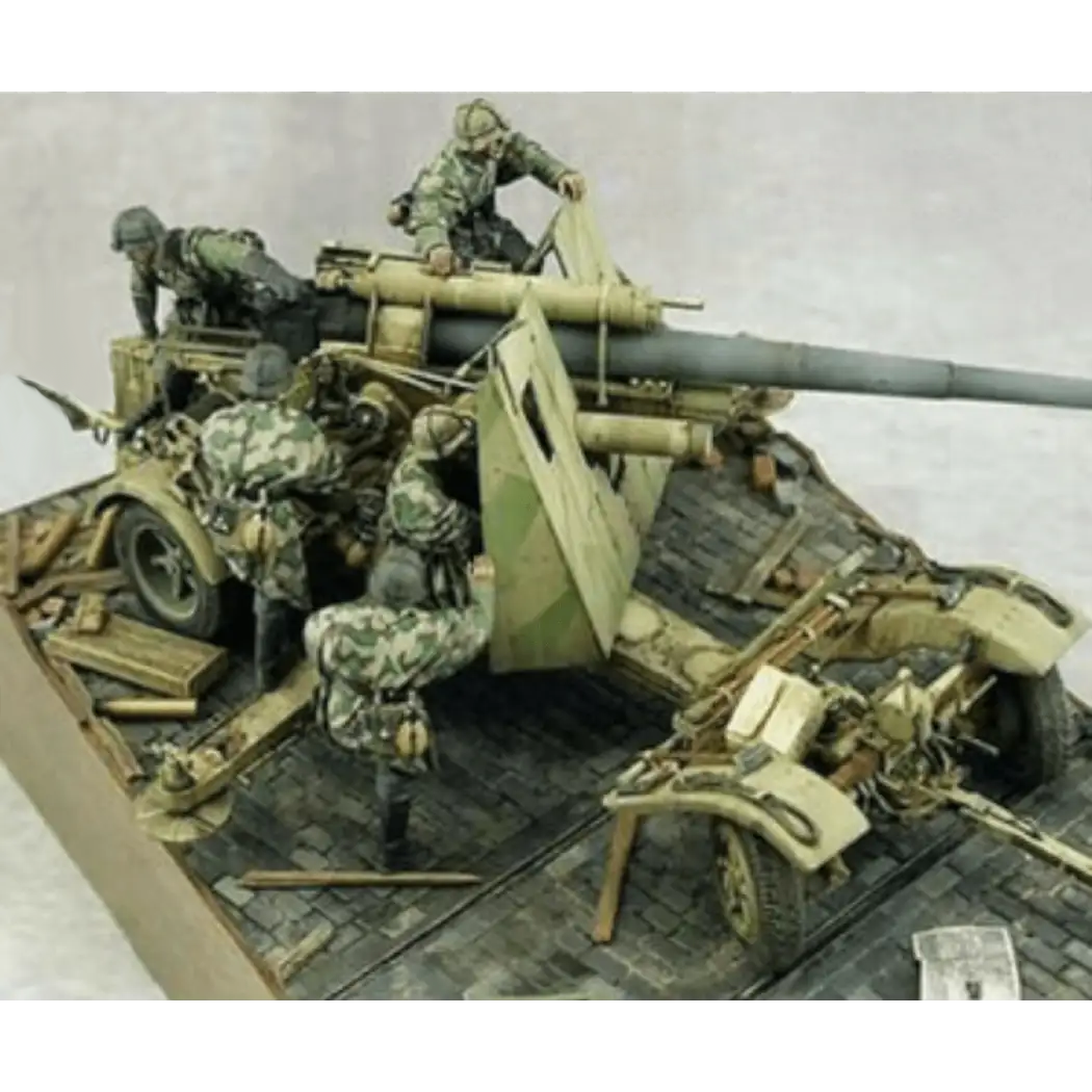 1/35 5pcs Resin Model Kit German Soldiers Artillery (no Gun) Unpainted - Model-Fan-Store