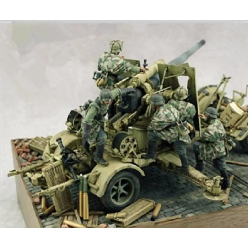1/35 5pcs Resin Model Kit German Soldiers Artillery (no Gun) Unpainted - Model-Fan-Store