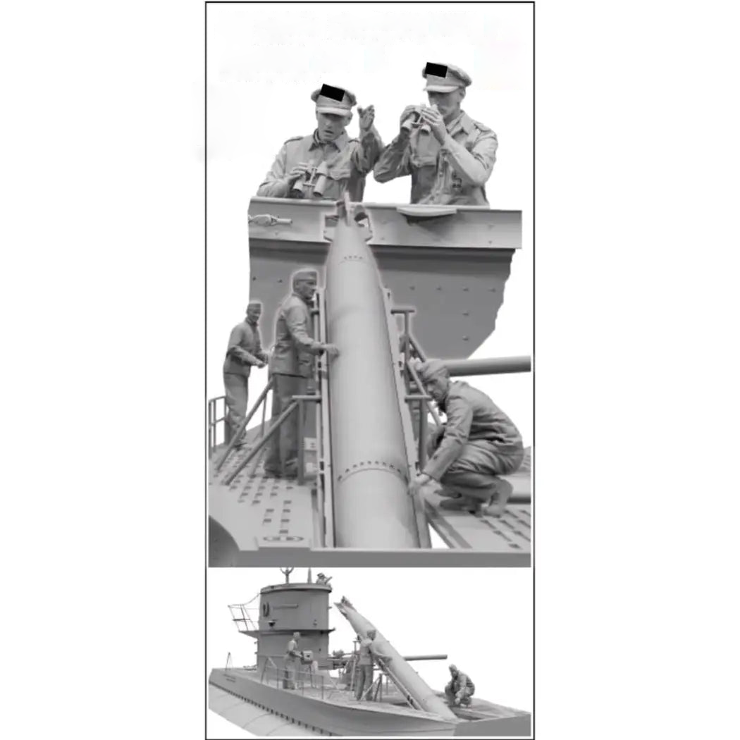 1/35 5pcs Resin Model Kit German Soldiers Submarine Crew no uboat WW2 Unpainted - Model-Fan-Store