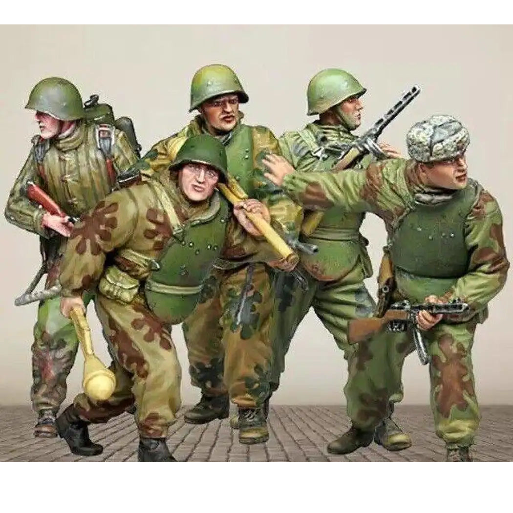 1/35 5pcs Resin Model Kit Soviet Soldiers Infantry WW2 Unpainted - Model-Fan-Store