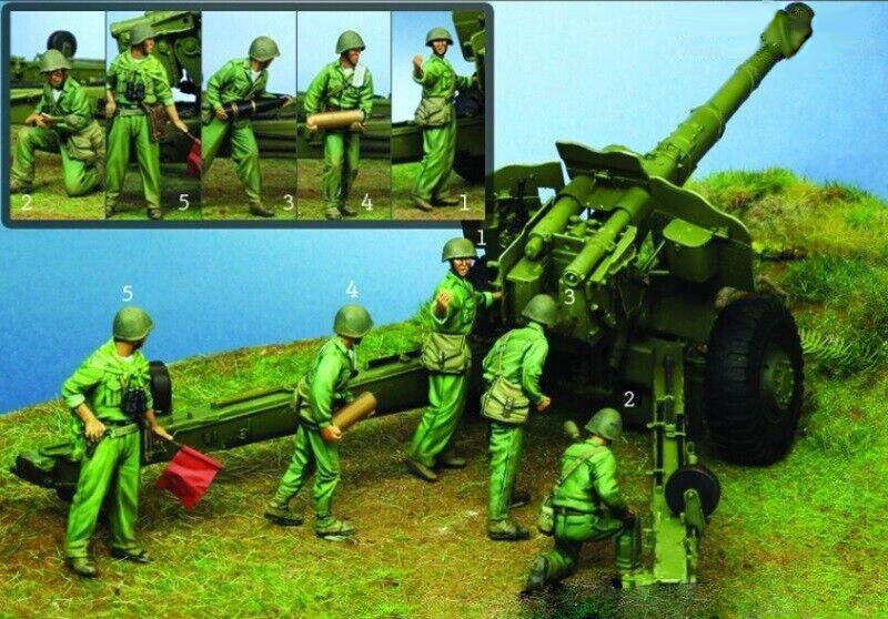 1/35 5pcs Resin Model Kit Vietnamese Soldiers in Vietnam War no gun Unpainted
