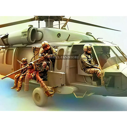 1/35 7Pcs Resin Model Kit Soldiers Us Helicopter Team (No Aircraft) Unpainted Full Figure Scale