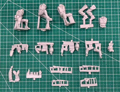 1/35 4pcs Resin Model Kit US Army Rangers (no moto) WW2 Unpainted