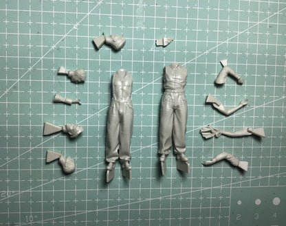 1/35 4pcs Resin Model Kit German Soldiers Tank Crew WW2 Unpainted