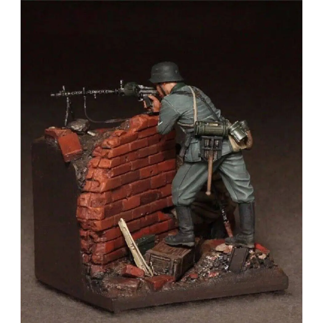 1/35 Resin Model Kit Germn Soldier Machine Gunner WW2 (no base) Unpainted - Model-Fan-Store