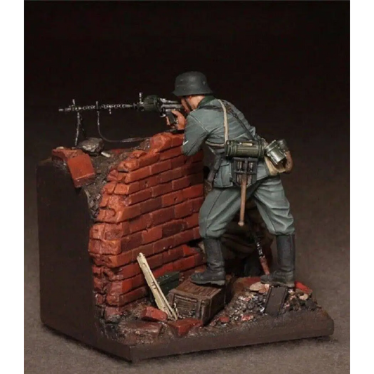 1/35 Resin Model Kit Germn Soldier Machine Gunner WW2 (no base) Unpainted - Model-Fan-Store