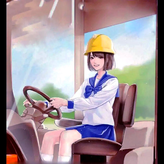 1/35 Resin Model Kit Modern Asian Beautiful Girl Engineer Anime Unpainted