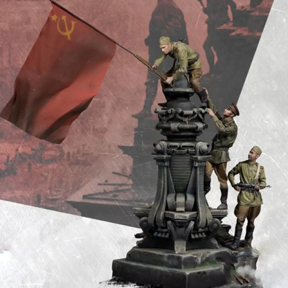 1/35 Resin Model Kit Soviet Soldiers Banner of Victory WW2 Unpainted - Model-Fan-Store