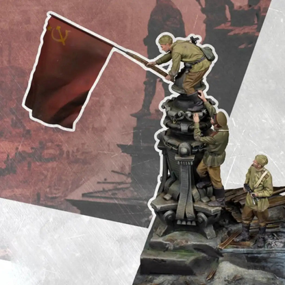 1/35 Resin Model Kit Soviet Soldiers Banner of Victory WW2 Unpainted - Model-Fan-Store