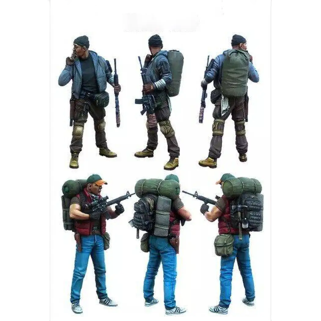 1/35 Resin Model Kit Surviving Citizens Zombie Apocalypse Unpainted - Model-Fan-Store
