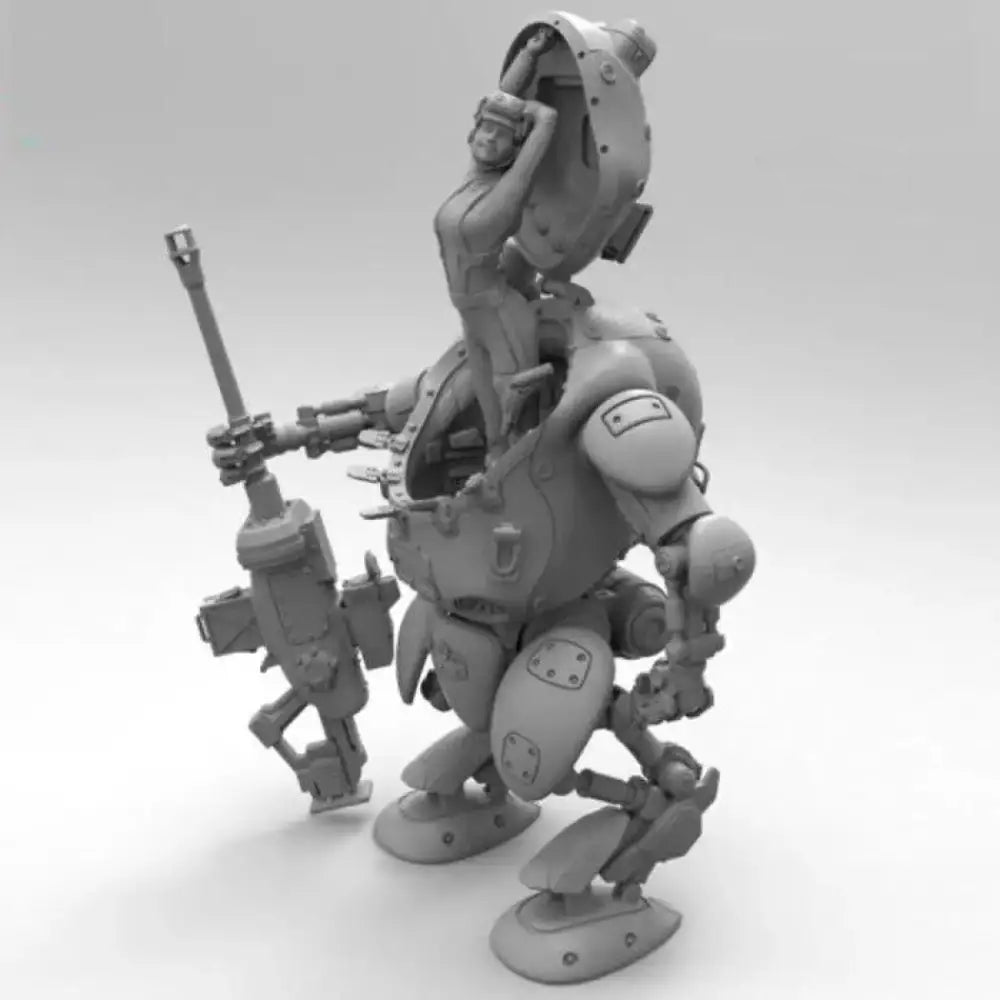1/35 Resin Steampunk Model Kit Beautiful Girl Mechanical Exosuit Unpainted - Model-Fan-Store