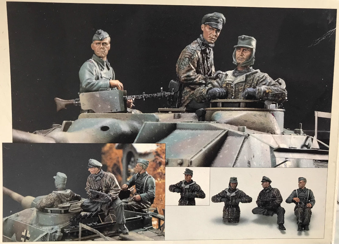 1/35 4pcs Resin Model Kit German Soldiers Tank Crew no tank WW2 Unpainted