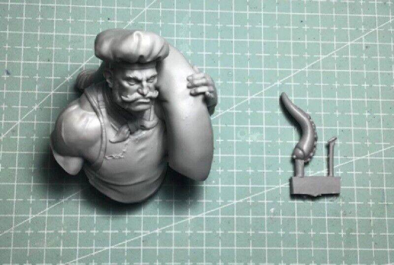 1/10 BUST Resin Model Kit Fisherman Sailor Cook Fantasy Unpainted