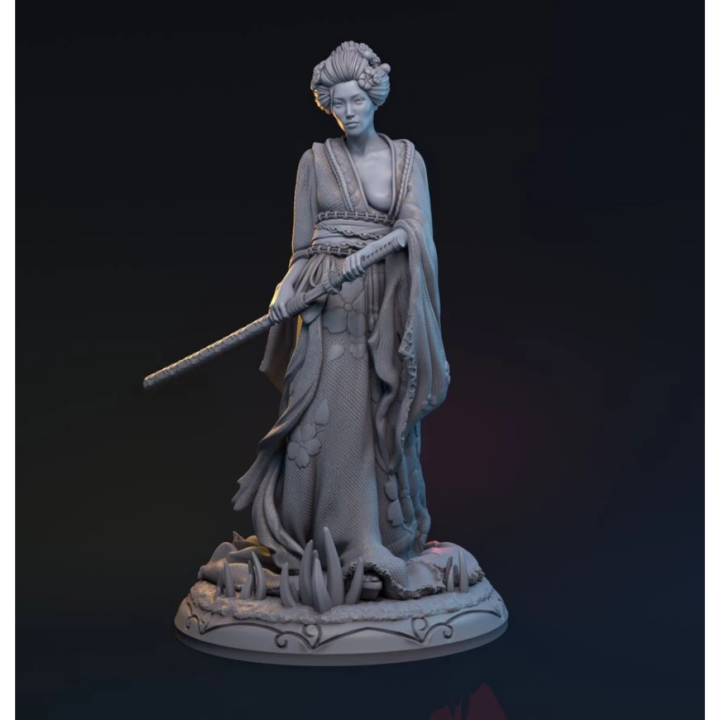 Digital STL Yuki onna Japanese Girl Samurai
