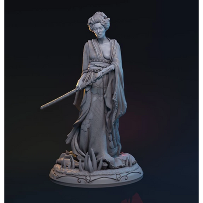 Digital STL Yuki onna Japanese Girl Samurai