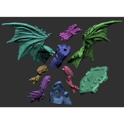 Digital STL Dark Drak Wyvern