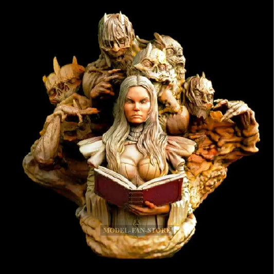 1/10 Bust Resin Model Kit Beautiful Girl Woman Witch Summon Demons Unpainted Scale