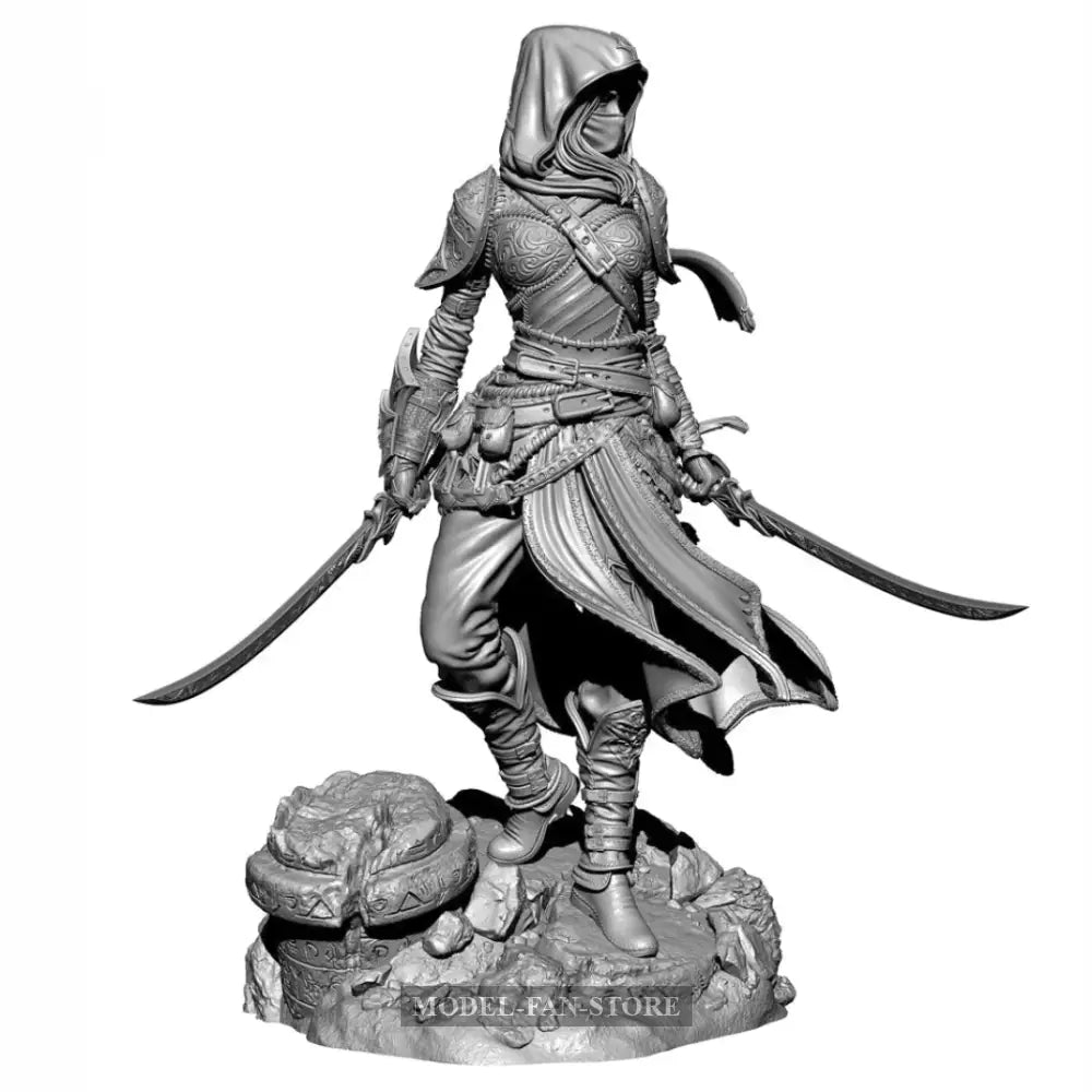 1/24 75Mm Resin Model Kit Asian Beautiful Girl Assassin Fantasy Td-4405 Unpainted Full Figure Scale