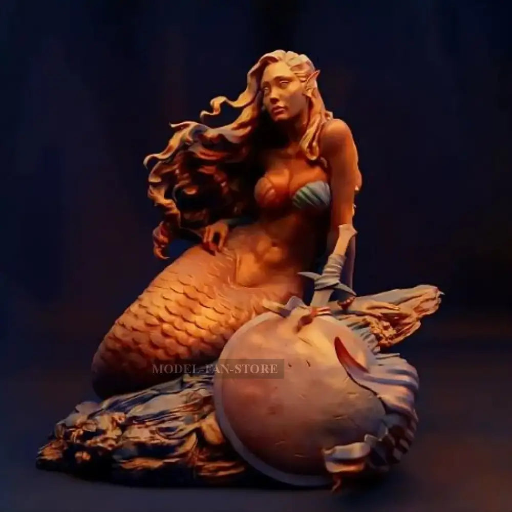 1/24 Resin Model Kit Beautiful Girl Mermaid Fantasy Unpainted Full Figure Scale