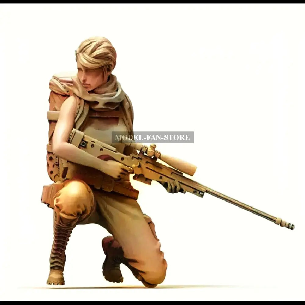 Model Kit Snippers 1/24 Resin Model Kit Modern Beautiful Girl Sniper Shooter Unpainted ...