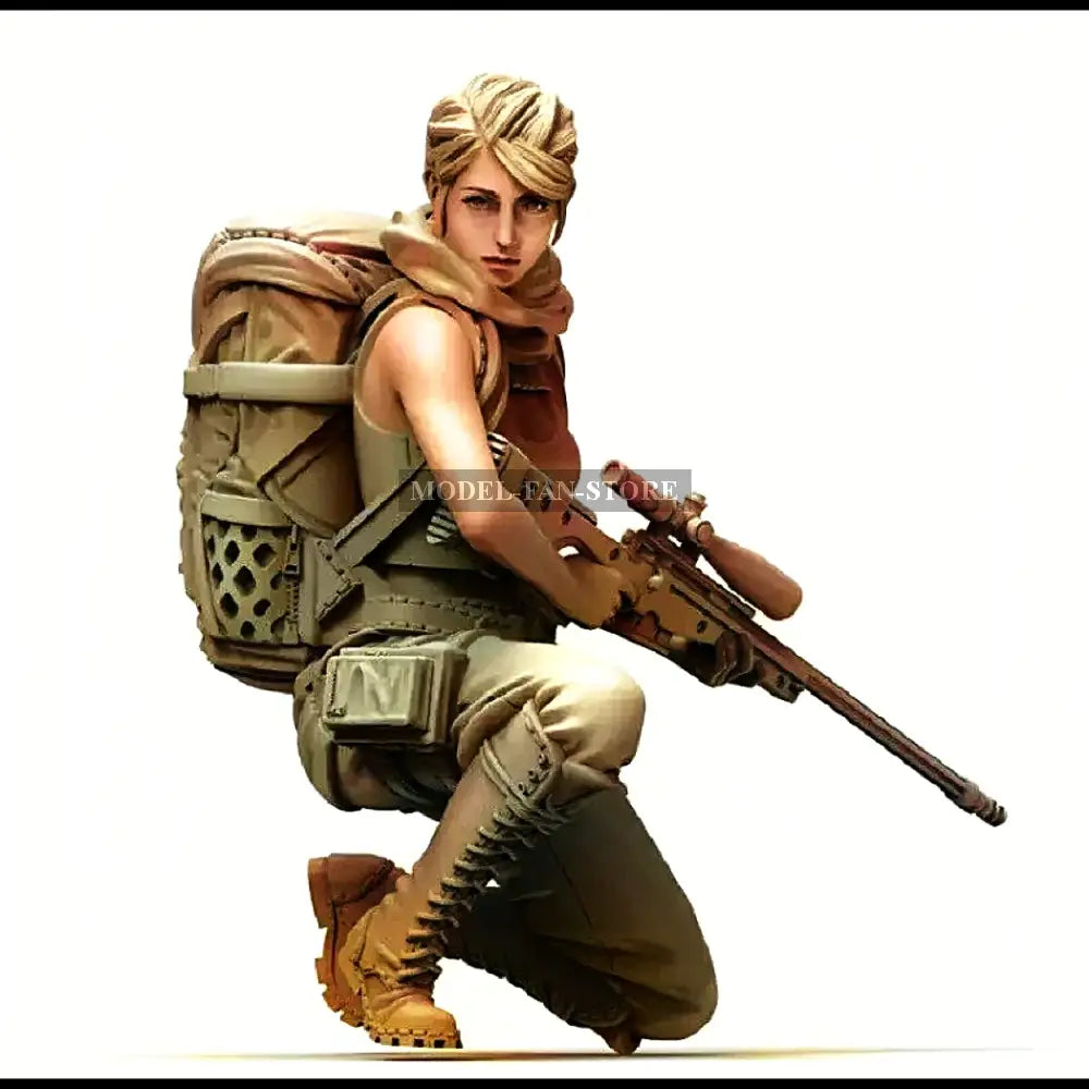 Model Kit Snippers 1/24 Resin Model Kit Modern Beautiful Girl Sniper Shooter Unpainted ...