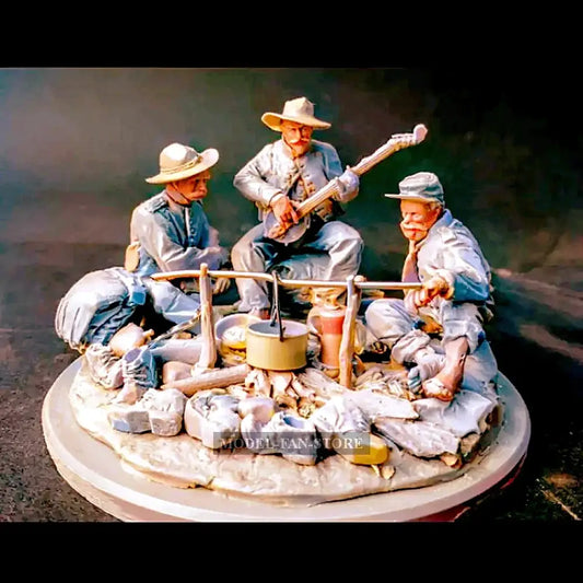1/24 Resin Model Kit Soldiers On Rest Confederates American Civil War Unpainted Full Figure Scale