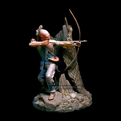1/24 Resin Model Kit Warrior Native American Indian Unpainted Full Figure Scale