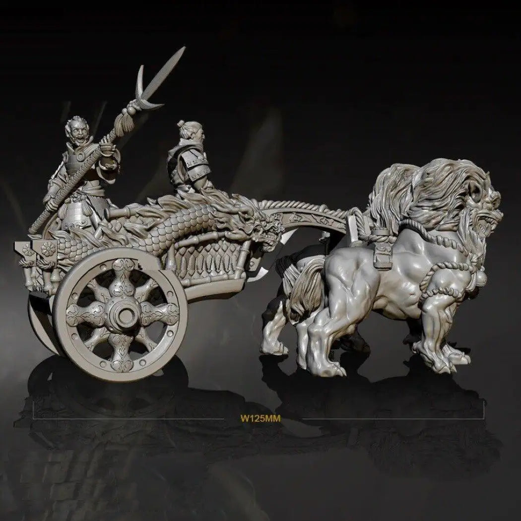 125mm Resin Model Kit Chinese Emperor on the Chariot of the Mummy Unpainted - Model-Fan-Store