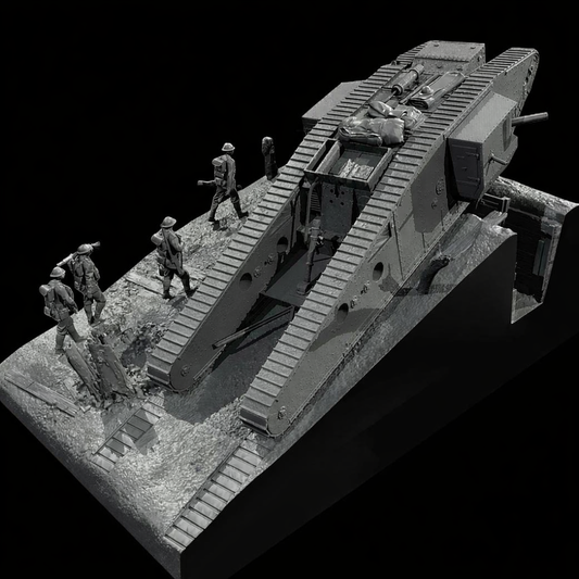 1/35 6pcs Resin Model Kit British Soldiers Tank Crew (with base) WW1 Unpainted YFWW-2258