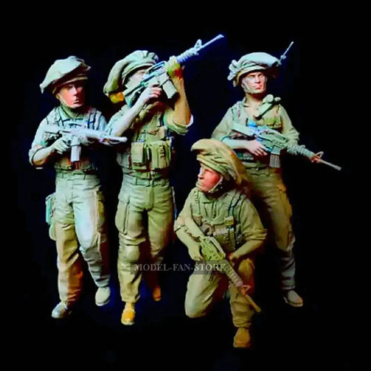 1/35 4Pcs Resin Model Kit Modern Soldiers Idf Infantry Unpainted Full Figure Scale