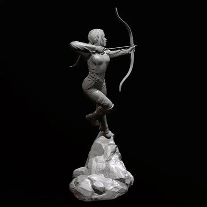 1/35 50Mm Resin Model Kit Beautiful Girl Katniss Everdeen Td-6346 Unpainted Full Figure Scale