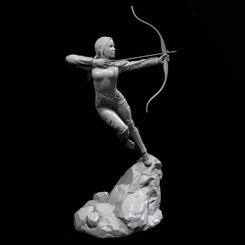 1/35 50Mm Resin Model Kit Beautiful Girl Katniss Everdeen Td-6346 Unpainted Full Figure Scale