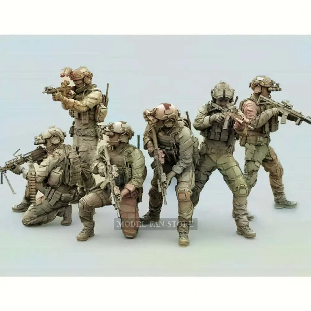 1/35 6Pcs Resin Model Kit Modern Soldiers Us Navy Seals Team Unpainted Full Figure Scale