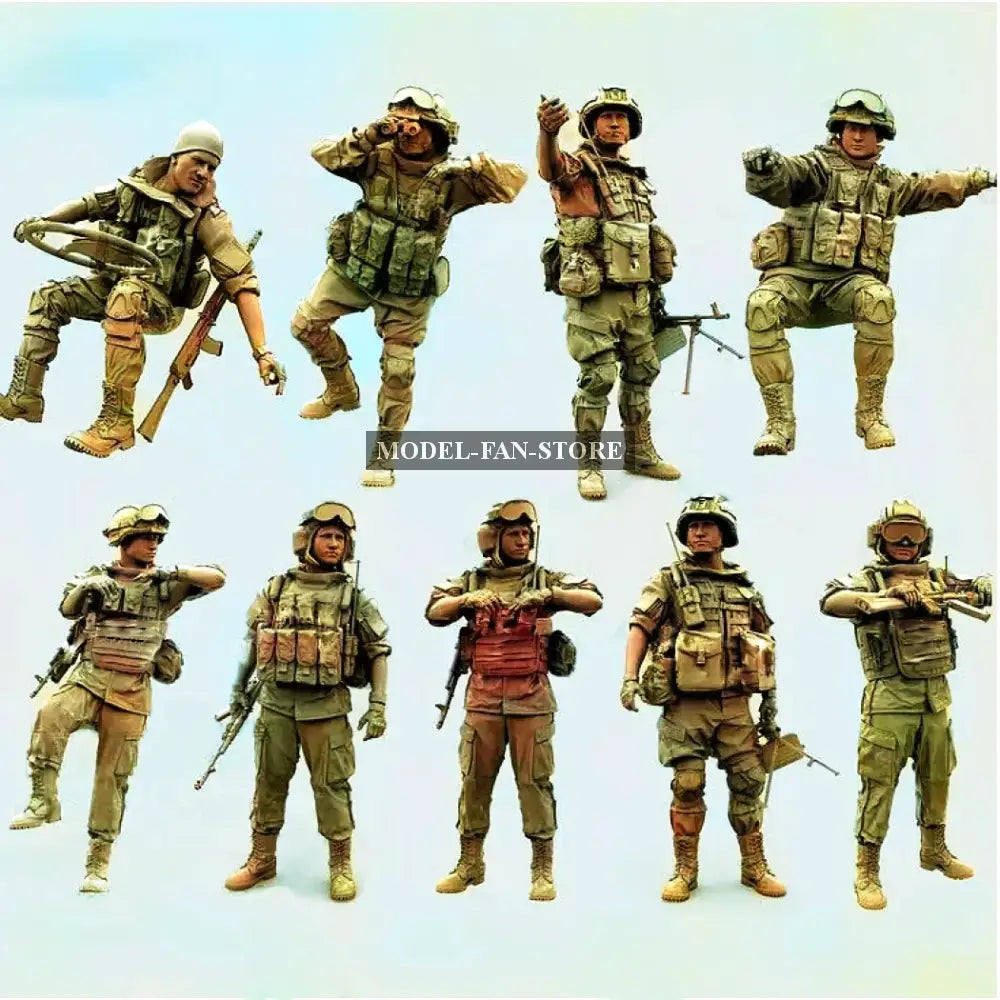 1/35 9pcs Resin Model Kit Modern Russian Soldiers Special Forces Unpai ...