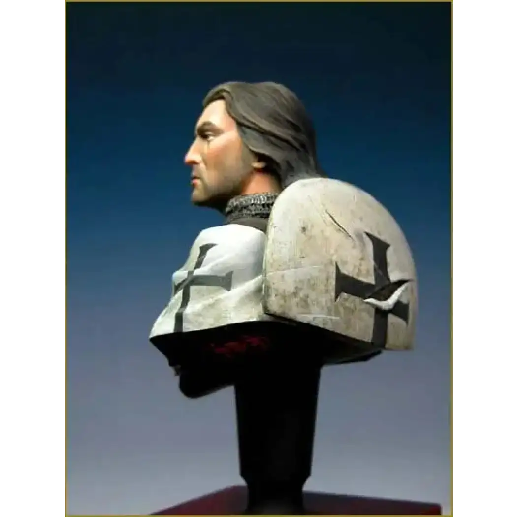 1/10 BUST Resin Model Kit Medieval Knight Teutonic Crusader Warrior Unpainted