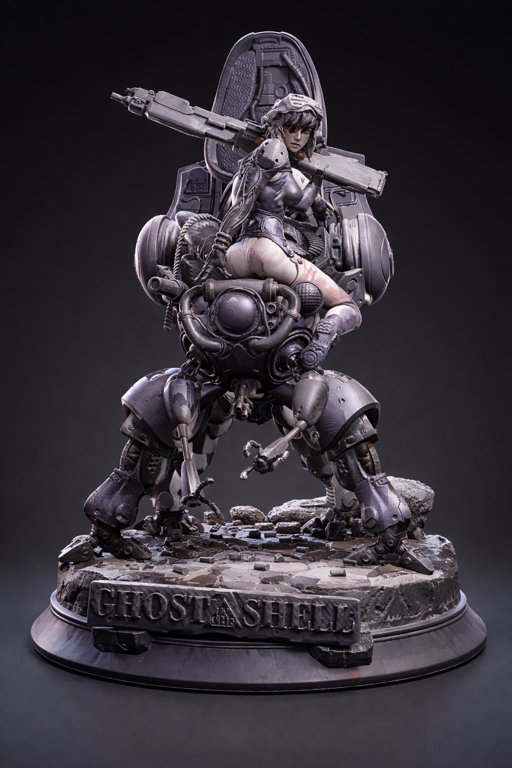 110mm Resin Model Kit Beautiful Girl and Mechanical Droid Sci-Fi TD-6248 Unpainted