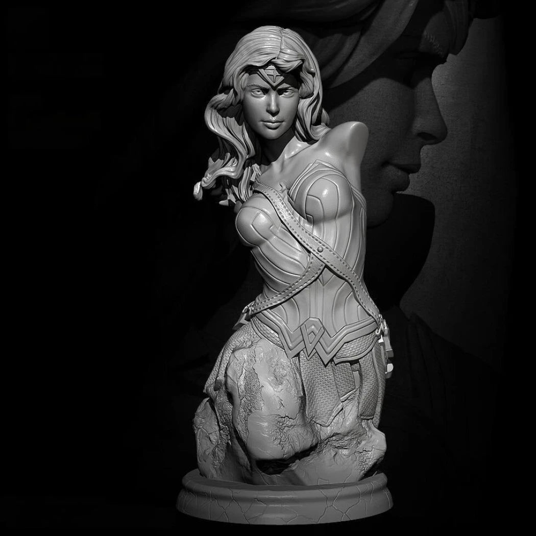 1/12 80mm BUST 3D Print Superhero Model Kit Wonder Woman Girl TD-2773 Unpainted