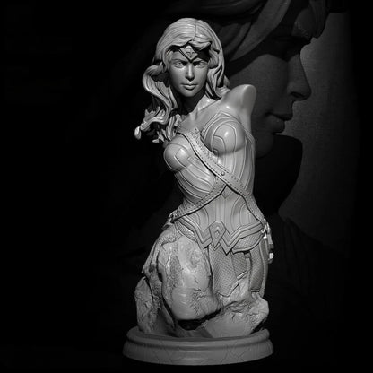1/12 80mm BUST 3D Print Superhero Model Kit Wonder Woman Girl TD-2773 Unpainted
