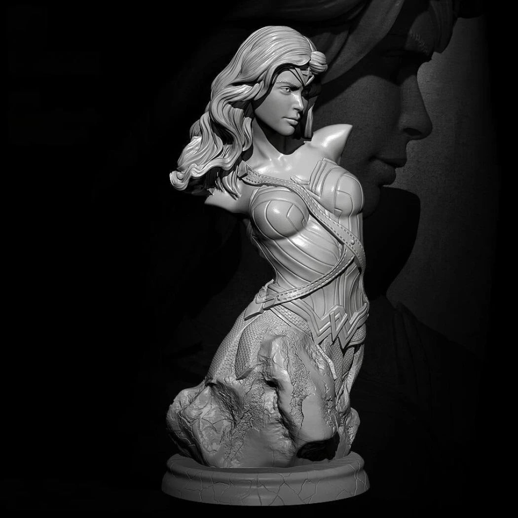 1/12 80mm BUST 3D Print Superhero Model Kit Wonder Woman Girl TD-2773 Unpainted
