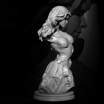 1/12 80mm BUST 3D Print Superhero Model Kit Wonder Woman Girl TD-2773 Unpainted