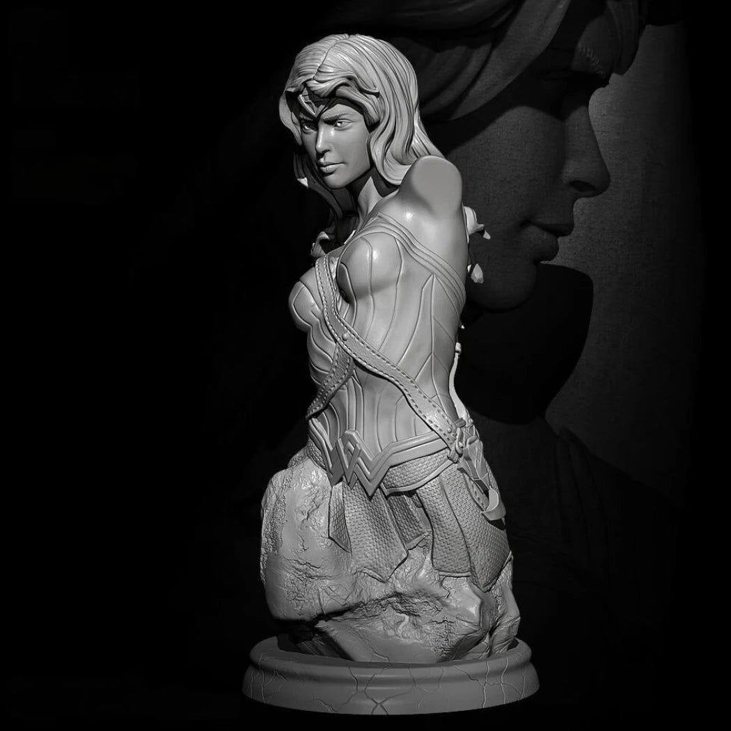 1/12 80mm BUST 3D Print Superhero Model Kit Wonder Woman Girl TD-2773 Unpainted