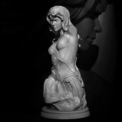 1/12 80mm BUST 3D Print Superhero Model Kit Wonder Woman Girl TD-2773 Unpainted