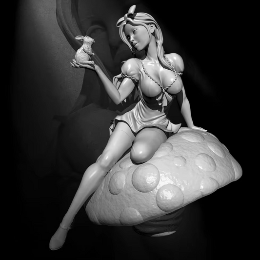 1/35 - 1/9 3D Print Model Kit Beautiful Girl Alice in Wonderland TD-3268 Unpainted