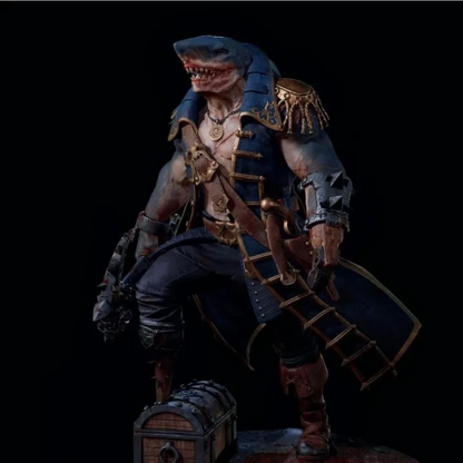 Digital STL Shark-Man Captain