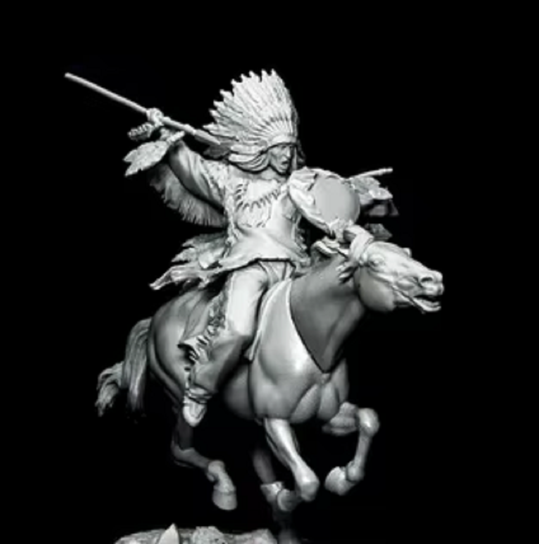 1/32 Resin Model Kit Warrior Native American Indian Chief Unpainted