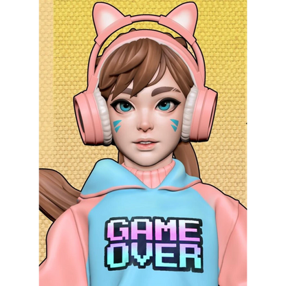 Digital STL Gamer Girl