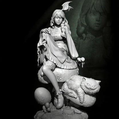 1/35 - 1/6 3D Print Model Kit Fantasy Beautiful Girl Alice Unpainted