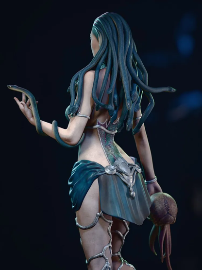1/35 - 1/6 3D Print Model Kit Beautiful Girl Medusa Unpainted